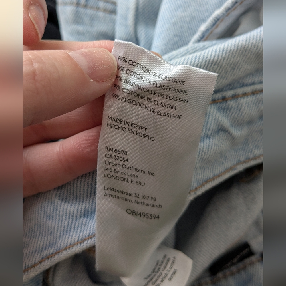 BDG Urban Outfitters sz 29 High Waist Wide Leg Jeans Light Wash Denim - Picture 9 of 11